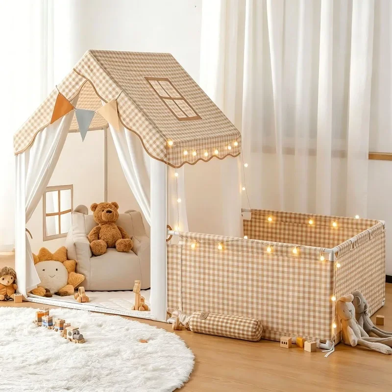 Cross Border Hot Selling Indoor Kids Tent Playhouse Castle Fence Toy Princess Girls Boys Indoor Children's Tent Game House