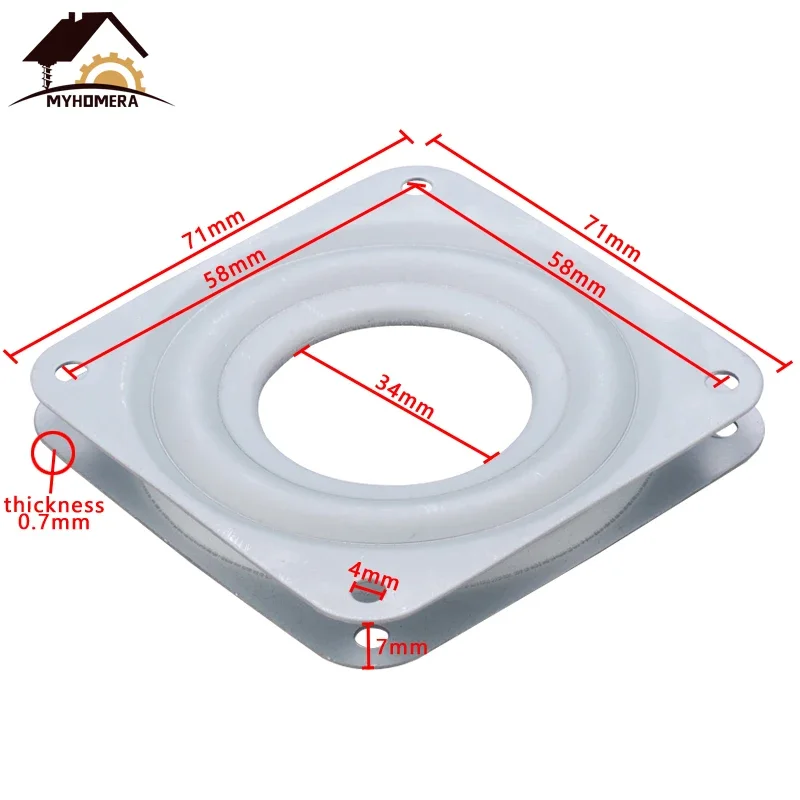 Metal Swivel Plates Solid Steel Ball Bearing Swivel 360 Degrees Rotation Rotating Display Case Stand Handmade DIY Furniture