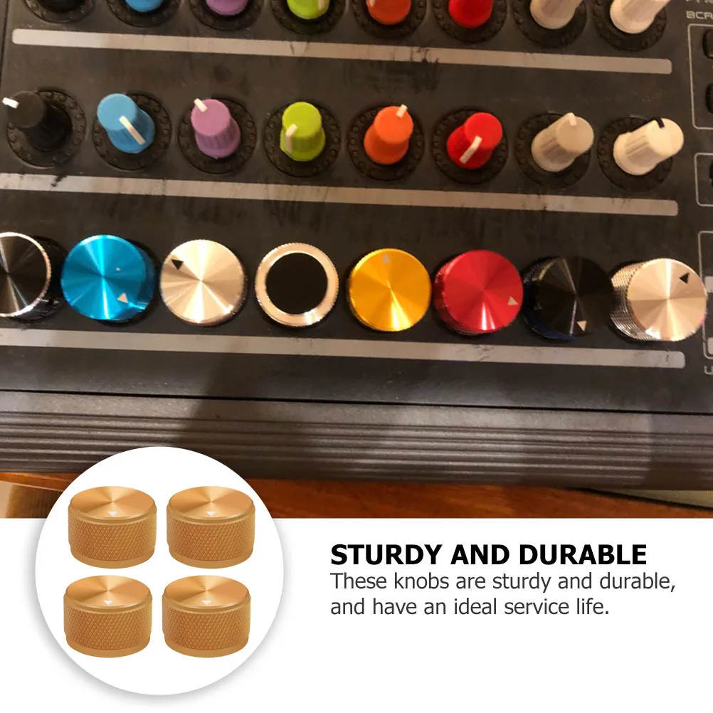 

4Pcs Premium Guitar Control Knob Anti-Slip Tone Volume Knob for Electric Acoustic Bass Amplifier Long-Lasting Instrument Repair