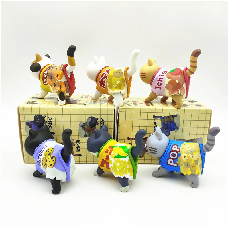 5cm New Cat Blind Box Candy Clothing Walking Cat Doll Toy Cat Doll Blind Bag Decoration Desktop Ornament Children's Gift