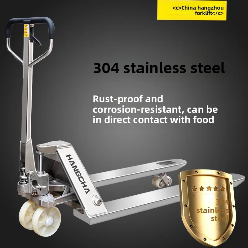 CX stainless steel manual hydraulic forklift corrosion resistant waterproof rust proof truck