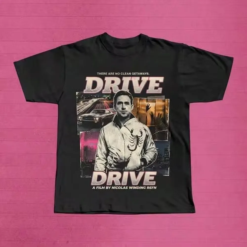 Drive 2011 Movie Graphic Tee, Ryan Gosl Ing Film Shirt, Neo Noir Cinema T-Shirt