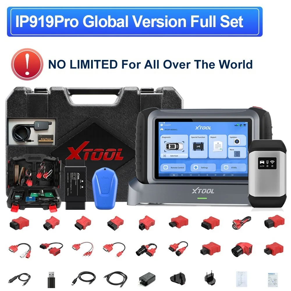 XTOOL IP919 PRO ECU Programmeur Auto Diagnostische Scanner OBD2 Scanner Key Programming Tool KAN FD DOIP FCA AutoAuth 51 + Resets