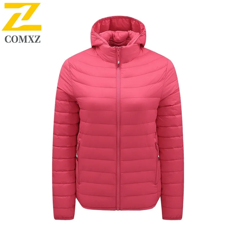 COMXZ Piumino con cappuccio da uomo Cappotto termico antivento impermeabile stile americano per sport all'aria aperta Inverno Streetwear 2025