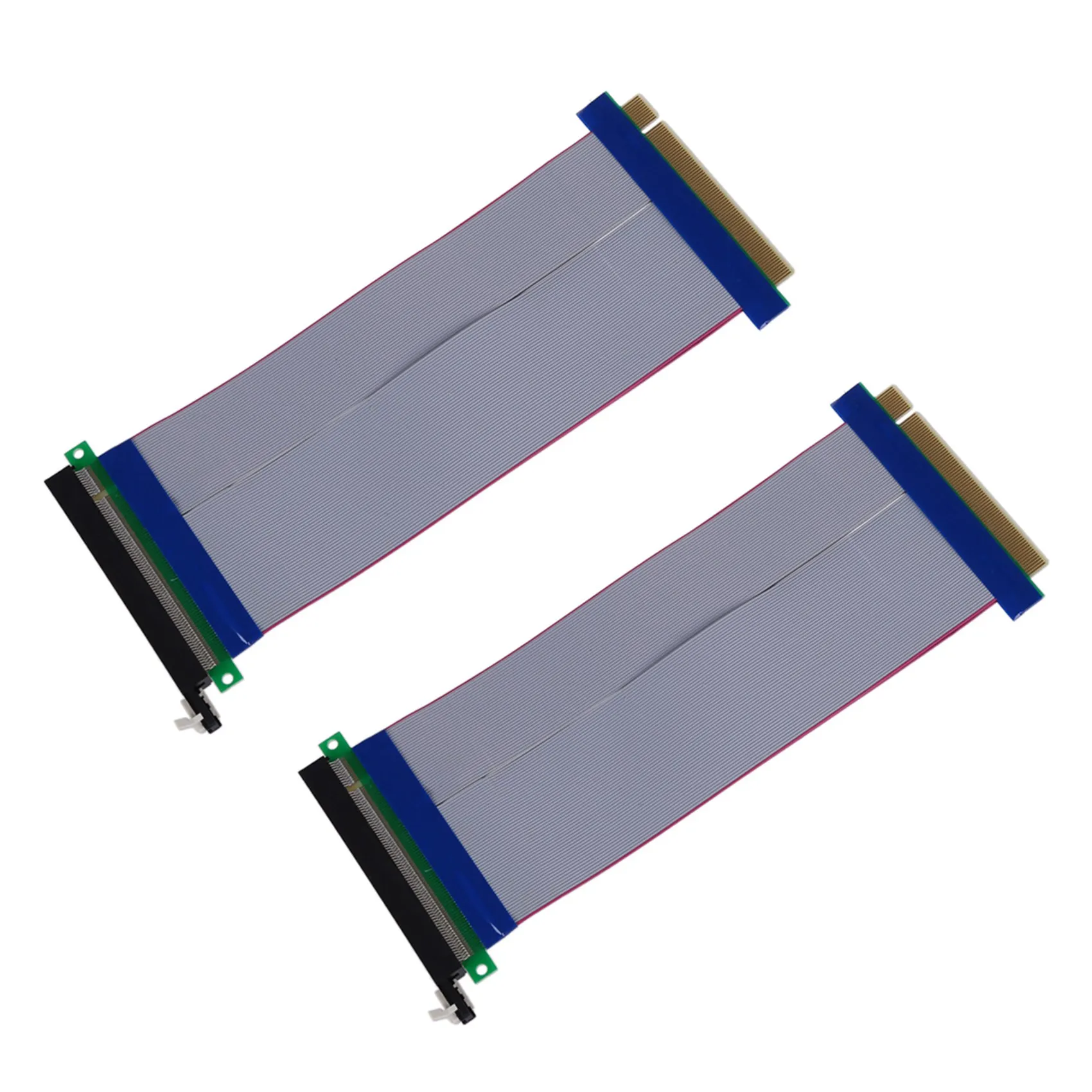 2X PCI-E Express 16X Riser Card Extender Extension Cable Ribbon Flex-Y18A