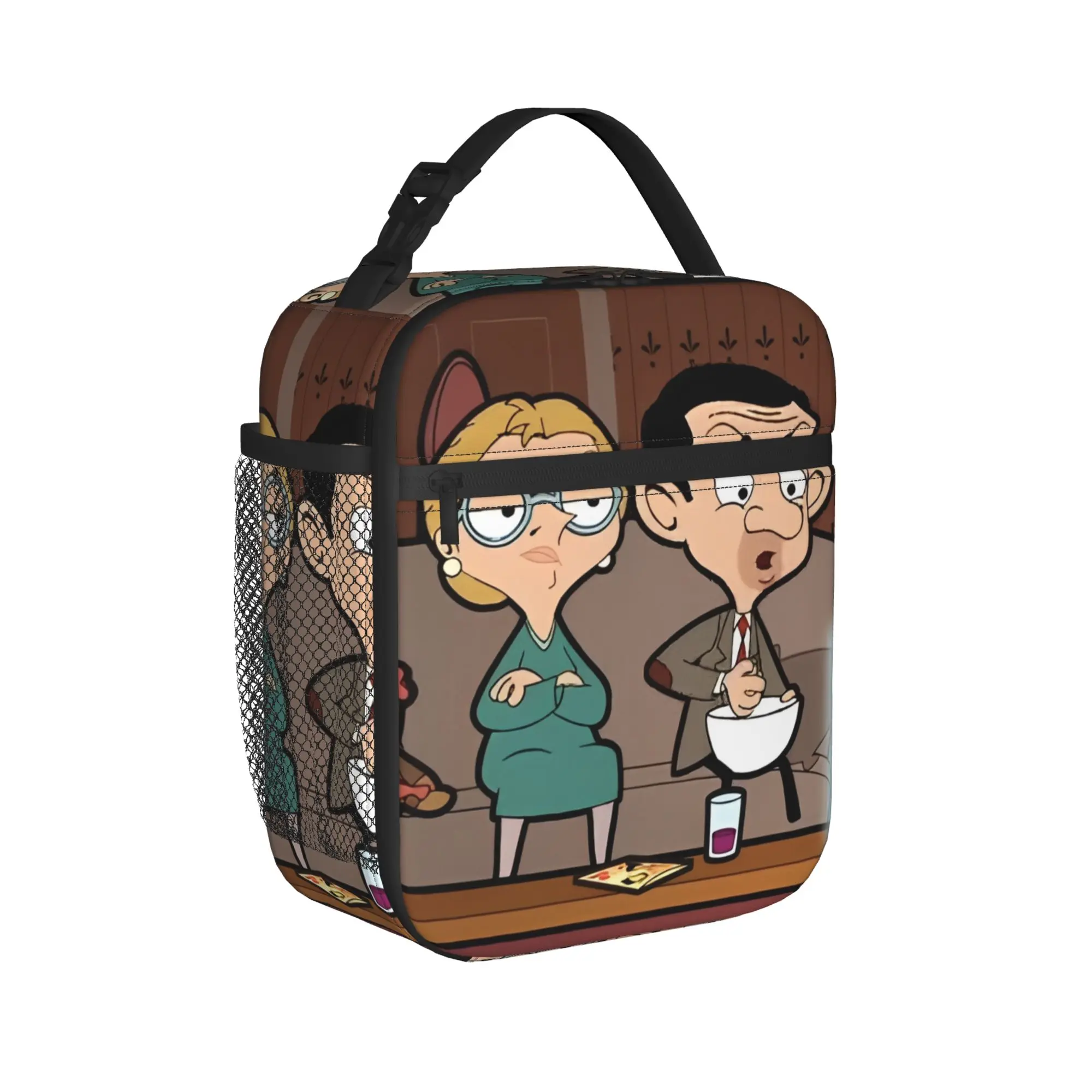 

Изолированные сумки для обеда Mr Bean & Irma Gobb, многоразовые сумки-холодильники, контейнеры для обеда, портативные сумки-тоуты, ланч-боксы для мужчин и женщин, для офиса и пикника