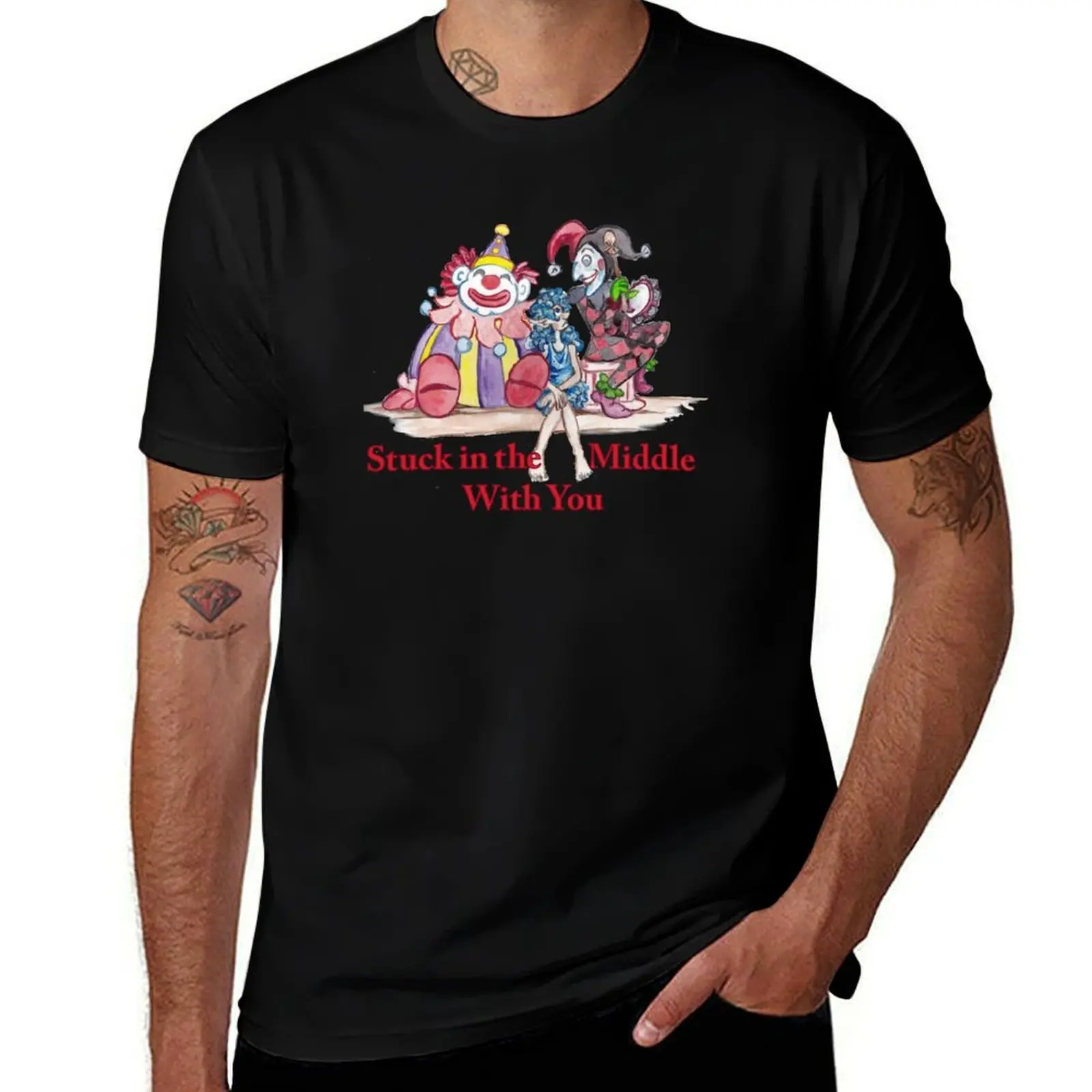 

Stuck in the Middle With You T-Shirt anime t shirts vintage clothes funny costumes T-shirts man anime shirts men