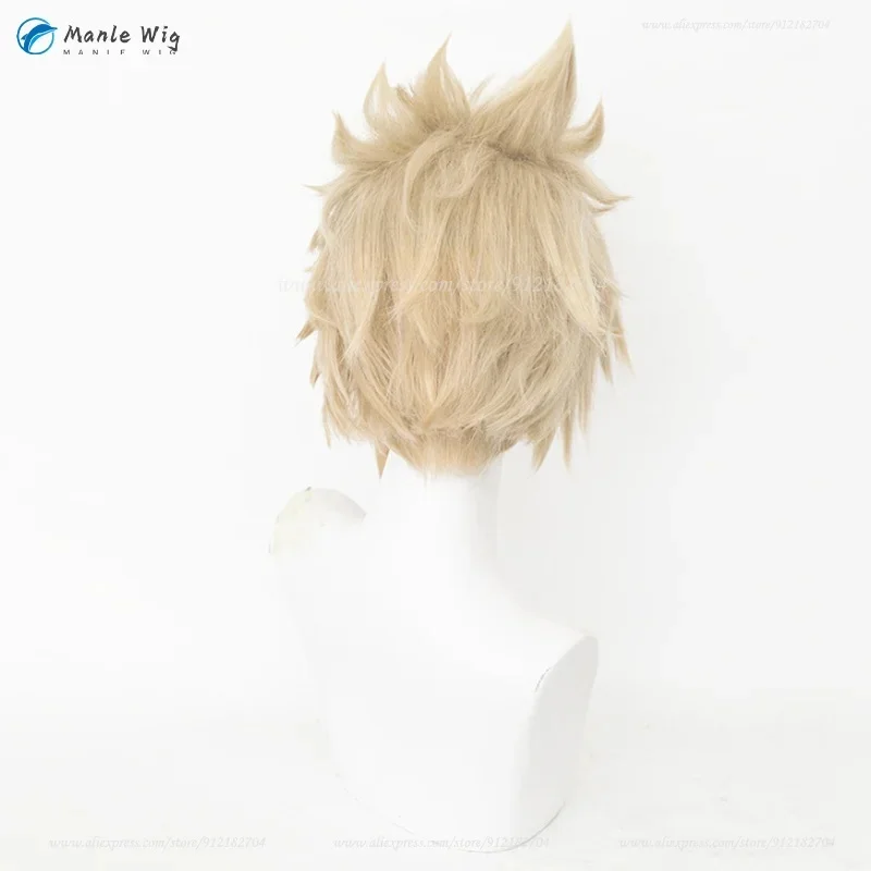z;3,d'5,g\7/Unstyled FF7 Cloud Strife Wig Short Light Flaxen Men Cosplay Anime Wigs Heat Resistant Synt6,j.y'8 /c.