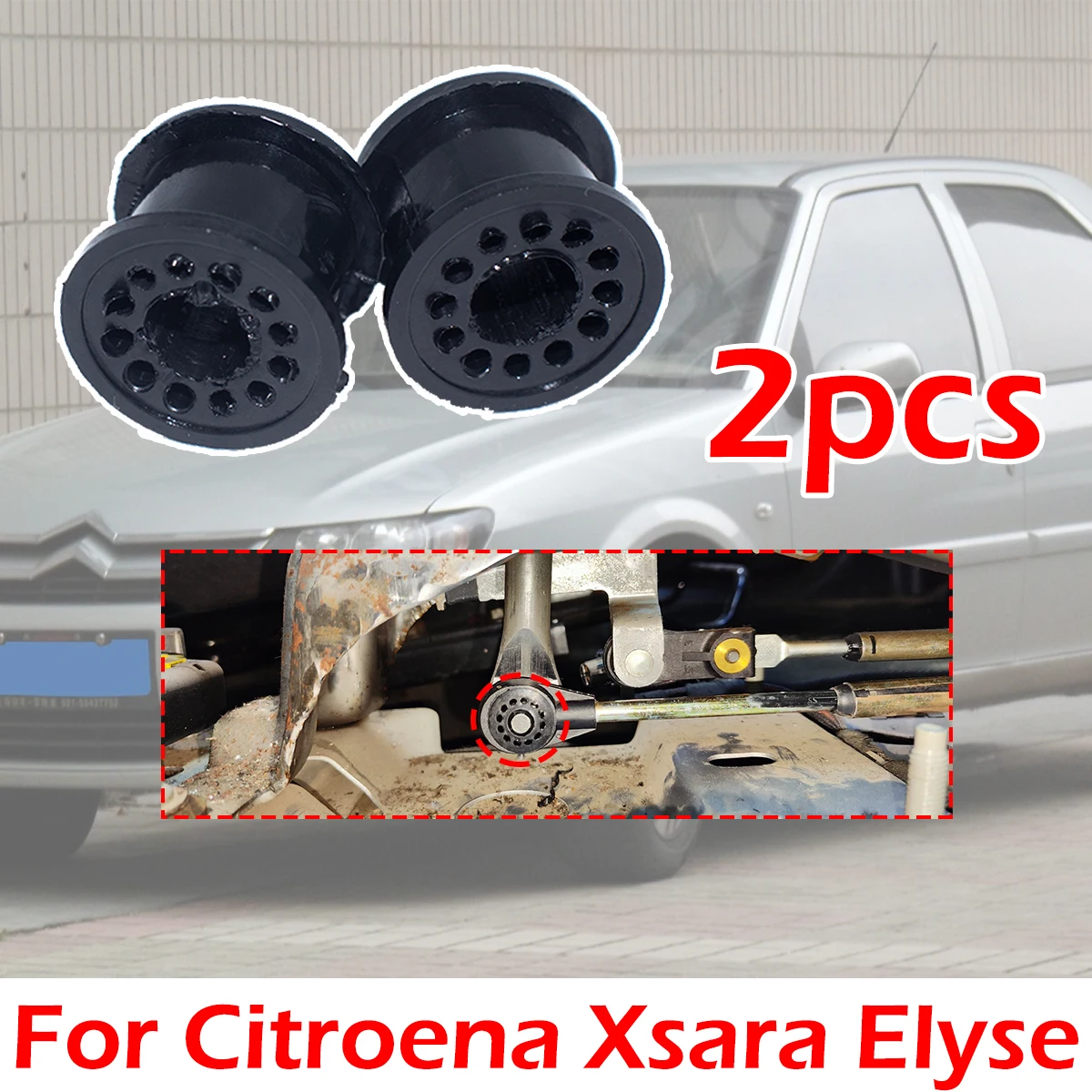2X Manual Transmission Gearbox Shift Lever Cable Linkage Rubber Bushing Repair Kit For Citroena Xsara Elyse Ford Focus Fusion