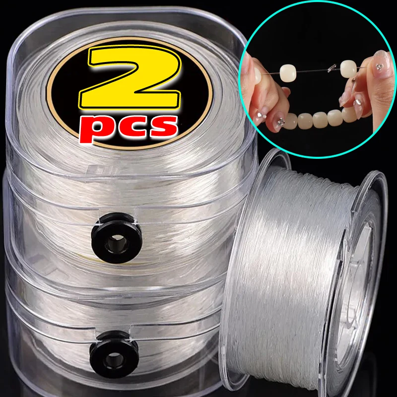 

2pcs Beading Thread for DIY Jewelry Making Supplies Stretch Cords String Fibre Crafting Line Elastic Cord Beads Thread Rope 180m