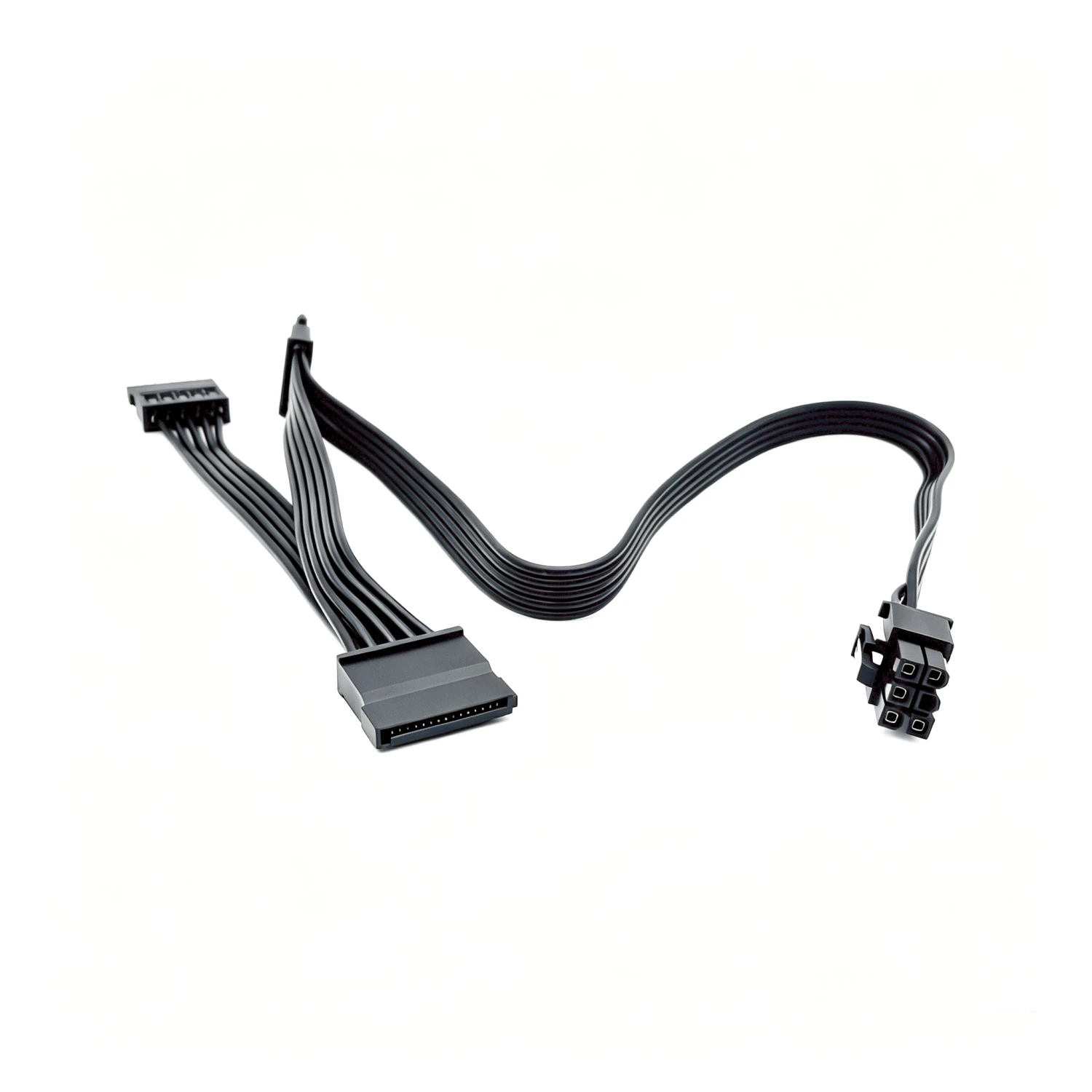 6Pin to 3 SATA 15Pin Male Straight 18AWG, SSD HDD Power Cable for CORSAIR AX760i, AX860i, AX1200i, AX1500i Type 3 Modular Power