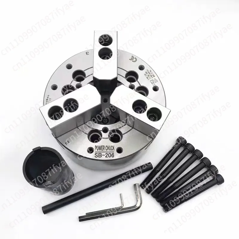 Steel body hollow 6 inch three jaw hydraulic chuck high precision hydraulic power chuck SB-206