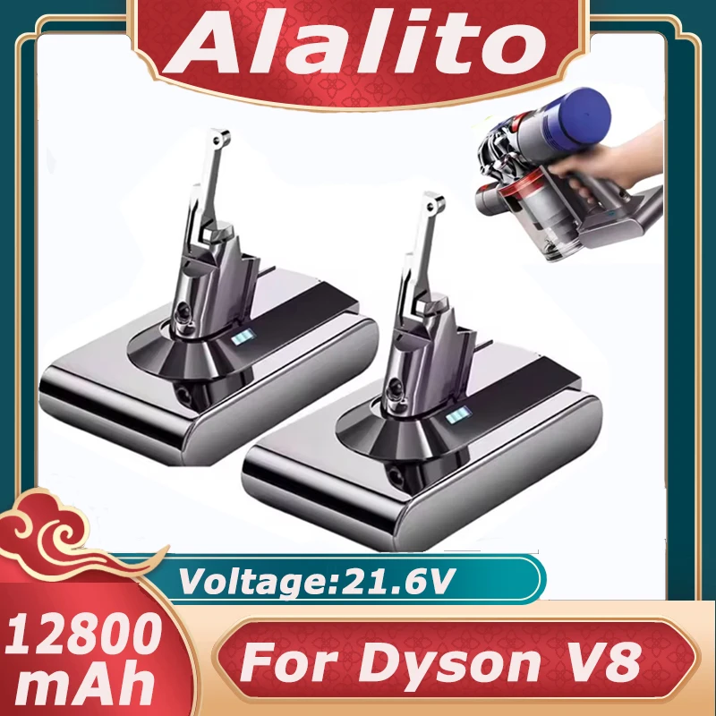 100% NEW for Dyson V8 21.6V 12800mAh Replacement Battery for Dyson V8 Absolute Cord-Free Vacuum Handheld Vacuum Cleaner Battery