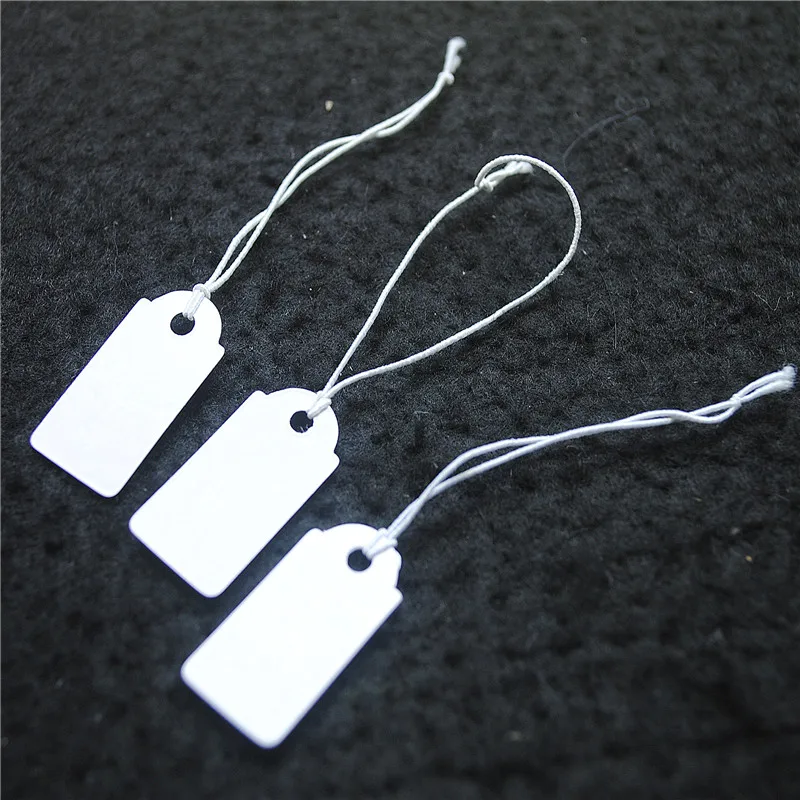 1000PCS Paper Price Tags Labels For Fashion Jewelry Beads Accessories Price Tags Size 26X13MM With Elastic