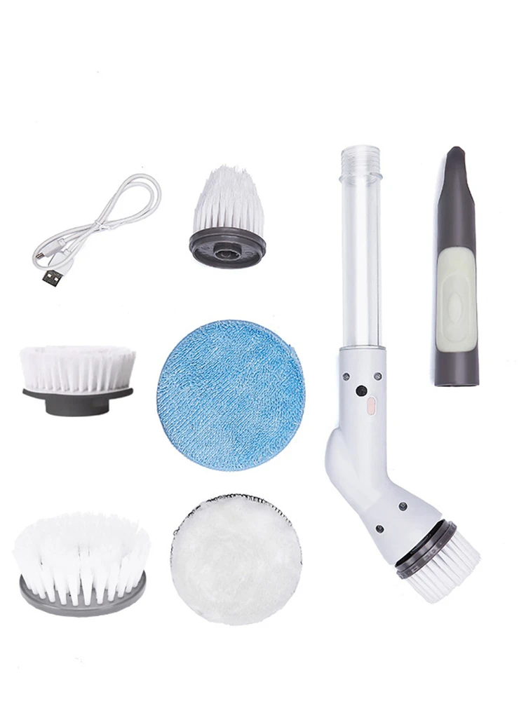 

9-in-1 Electric Cleaning Brush - 6 Interchangeable Heads with IPX7 Waterproof Rating for Bathroom & Car Cleaning