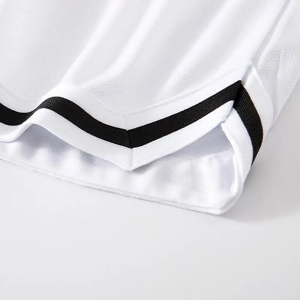 

Men Summer Shorts Elastic Waist Adjustable Drawstring Sport Shorts With Pockets Solid Color Wide Leg Basketball Casual Shorts