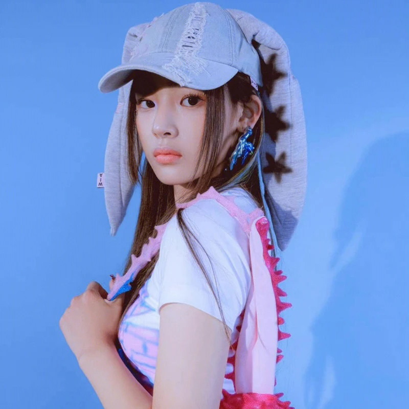 New Long Rabbit Ear Hat Y2K Style Blue Denim Baseball Caps Fashion