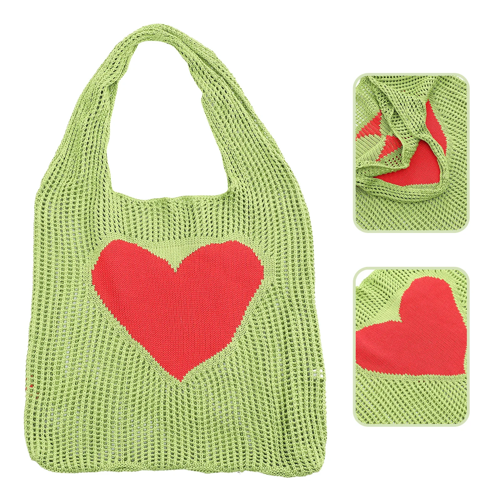 

Mesh Handbag Large Capacity Foldable Lightweight Grocery Tote Bag For Shopping Travel Sundries Storage Knit Crochet Mesh Bag