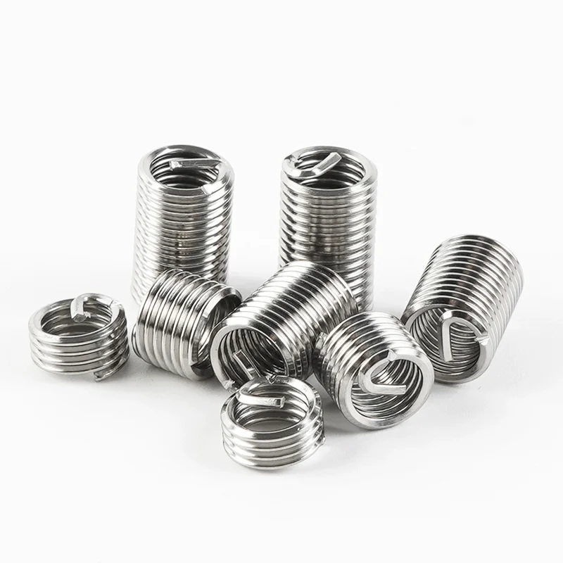 M1.6 M2 M2.5 M3~M24 304 스테인리스 스틸 임페리얼 및 아메리칸 부싱 헬리코일 와이어 나사 복구 인서트 하드웨어 수리 도구