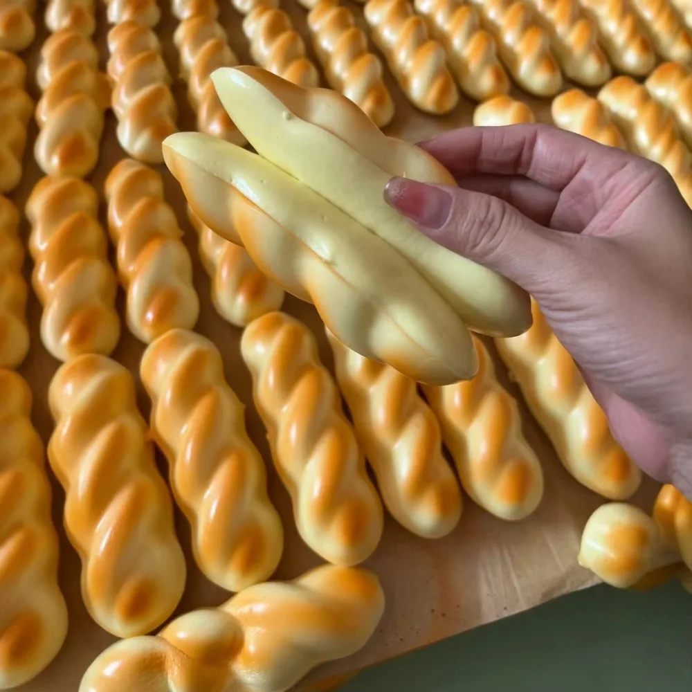 Squishy Simulate Fried Dough Twists Squeeze Toy Stress Relief Slow Rising Sensory Fidget for Anxiety ADHD Autism Gifts for Kids