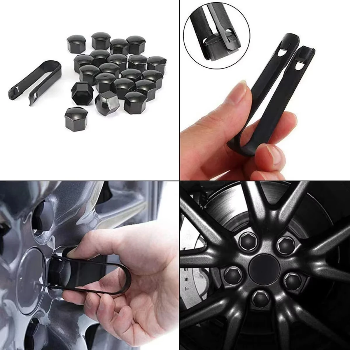 1 set of Hub Screw Cover Protective Cap Hub Center Cover Tire Modification for Tesla Model Y Model 3/S/X tesla accessoires