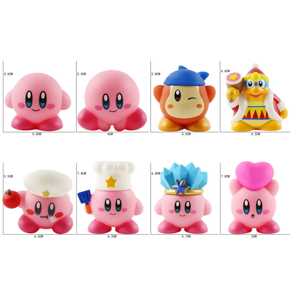 ¡2026! Figuras de Acción de Kirby, Lindas Figuras de PVC de Kirby con Bolsa de Almacenamiento con Cordón de Kirby de Dibujos Animados