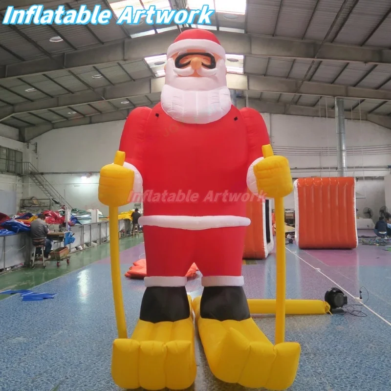 Custom Built Large Inflatable Skiing Santa for Christmas Nightmare Before Christmas Inflatables Toys