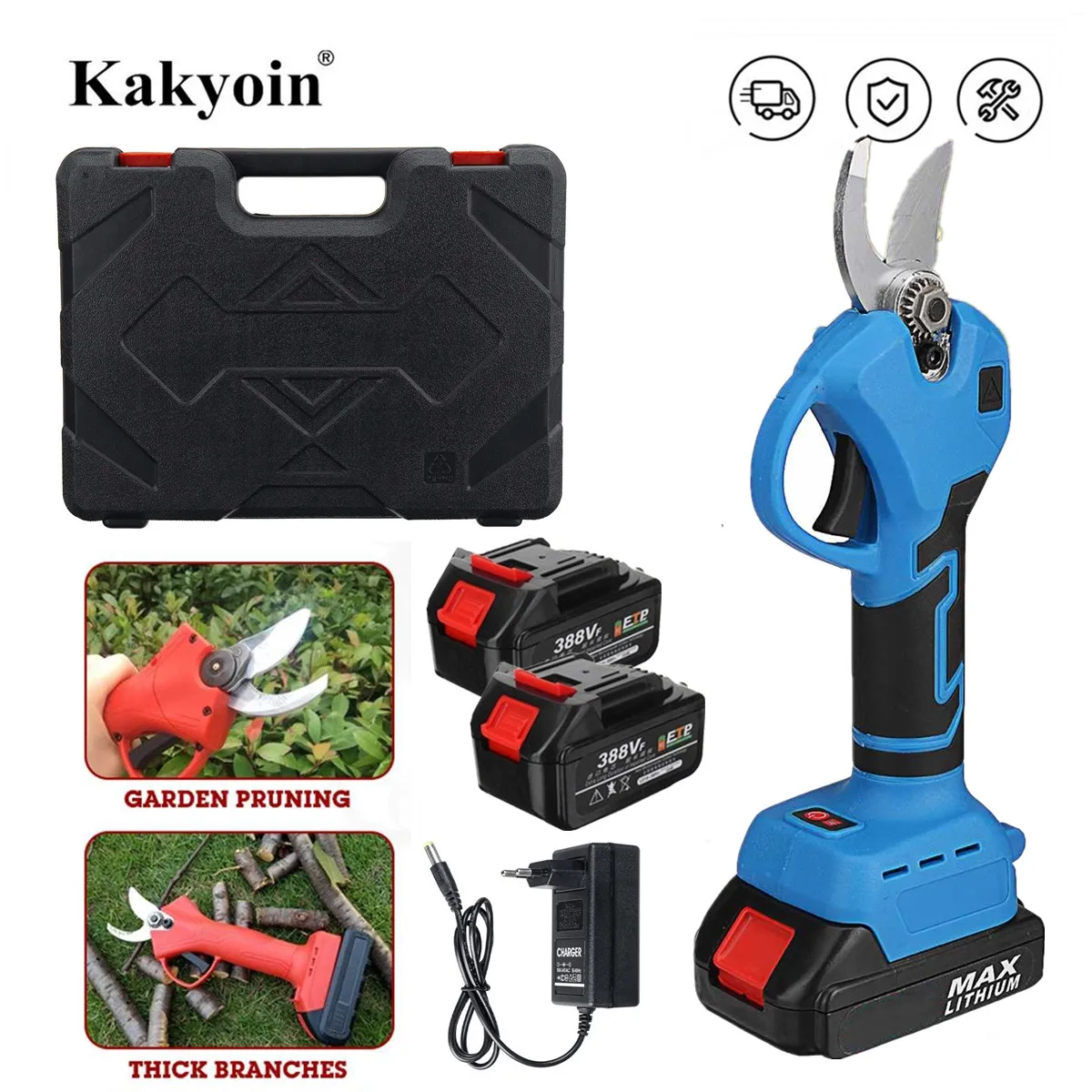 

18V Brushless Cordless Pruner Pruning Shear Electric Pruning Scissors Efficient Fruit Tree Bonsai Pruning Cutter Landscaping