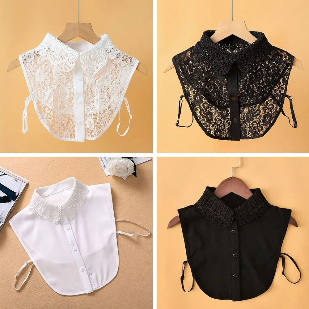 

Neck Scarf Lace Fake Collar DIY Detachable False Collar Lapel Half Shirt Women Girls
