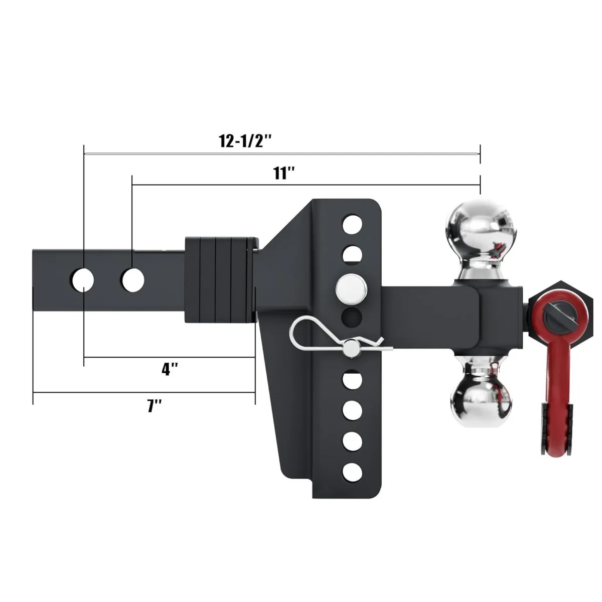 وصلة مقطورة قابلة للتعديل مضادة للحشرجة مصممة حديثًا بثلاث كرات مع تكبل #3