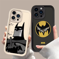Luxury Marvel Batman Phone Case for iPhone 16E 16 15 14 13 12 11 Pro Max XS X XR 8 7 16 Plus Printing Soft Silicone Funda