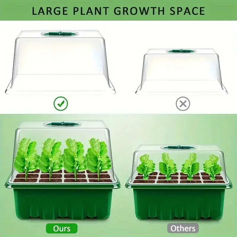 1/5PCS Grow Own Plants with This Complete Seed Starting Kit Includes ,Seedling Starter Trays ,Full Spectrum Plant Growth Lamps