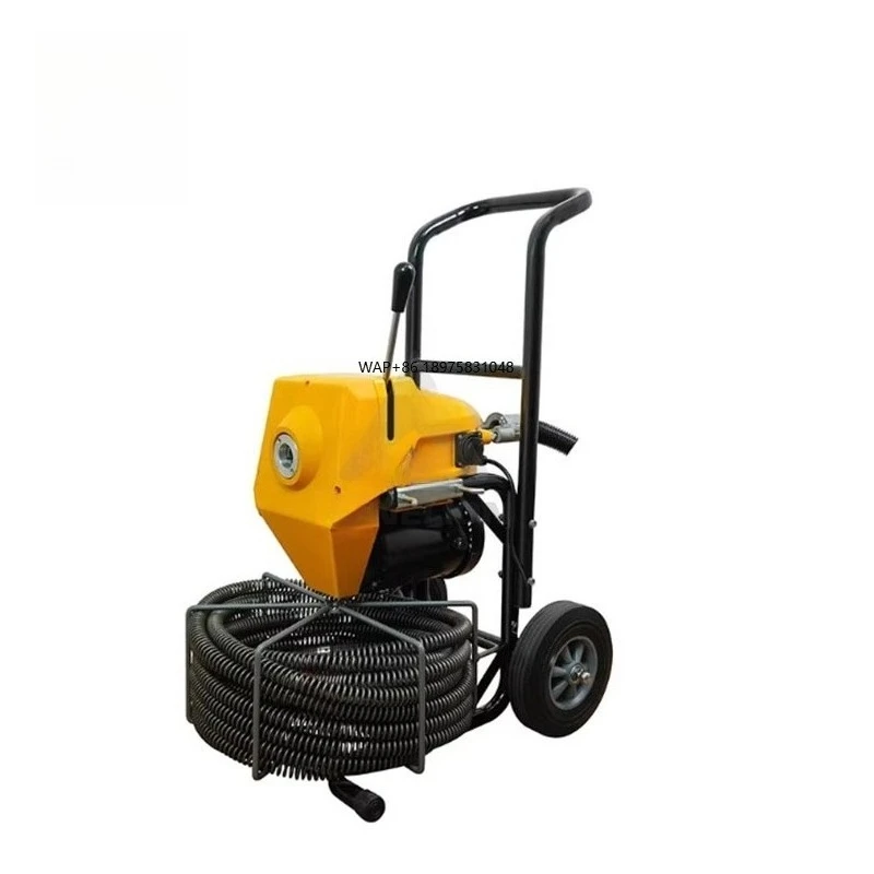 

High-Power Electric Sewer Cleaning Equipment with Coiled Cable, Efficient Drain Unclogging Tool for Plumbing Maintenance