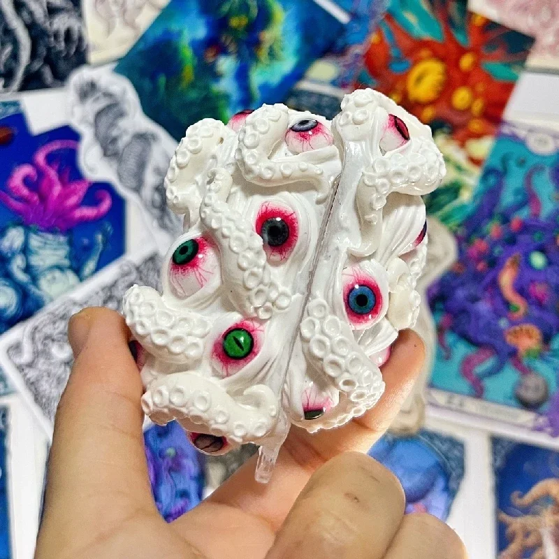 4106 Original 3D Handmade Earphone Case Cthulhu Eye Tentacle Earphone Case Mobile Phone Case Custom Christmas Halloween Gift