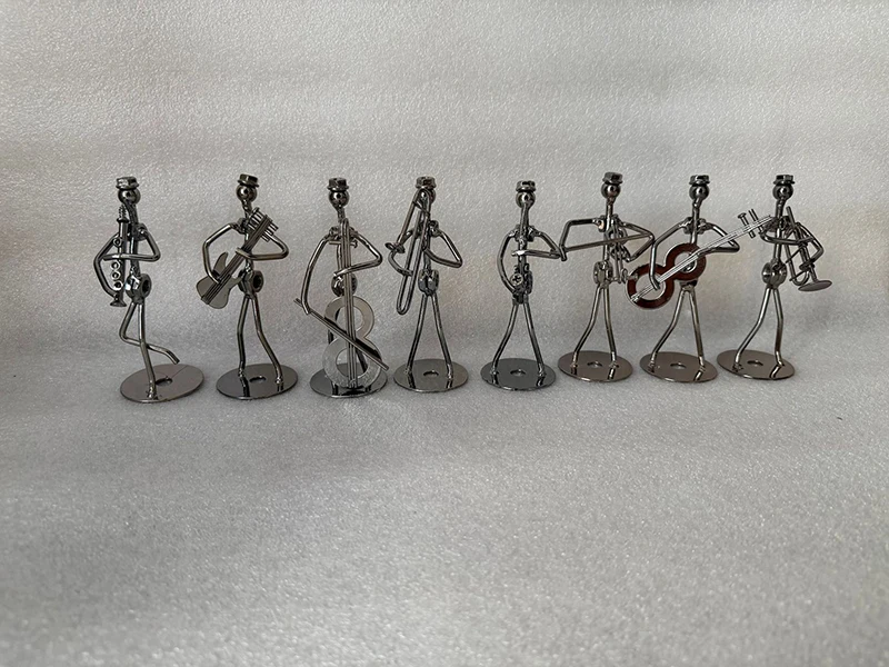 Retro Eisenkunst-Bandornament Metall Galvanisiert Mini Musik Minimalistische Gitarre Violine Dekoration Handarbeit Klassisches Geschenk – Detail 16