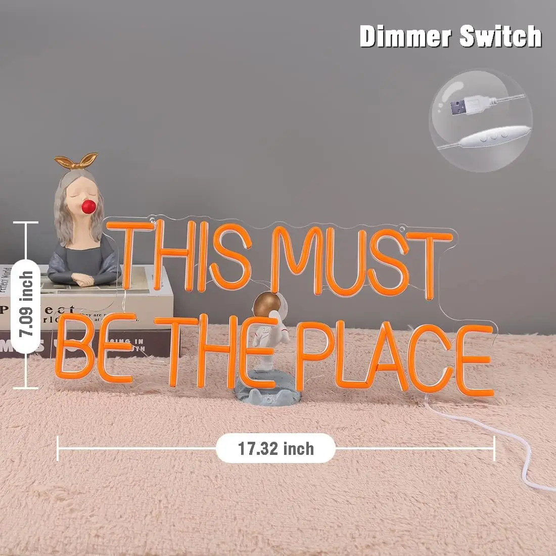 이것은 장소이어야합니다 네온 사인 LED 네온 불빛 로그인 웨딩 생일 장식 소녀 침실 벽 예술 장식 홈 오피스 크리스마스