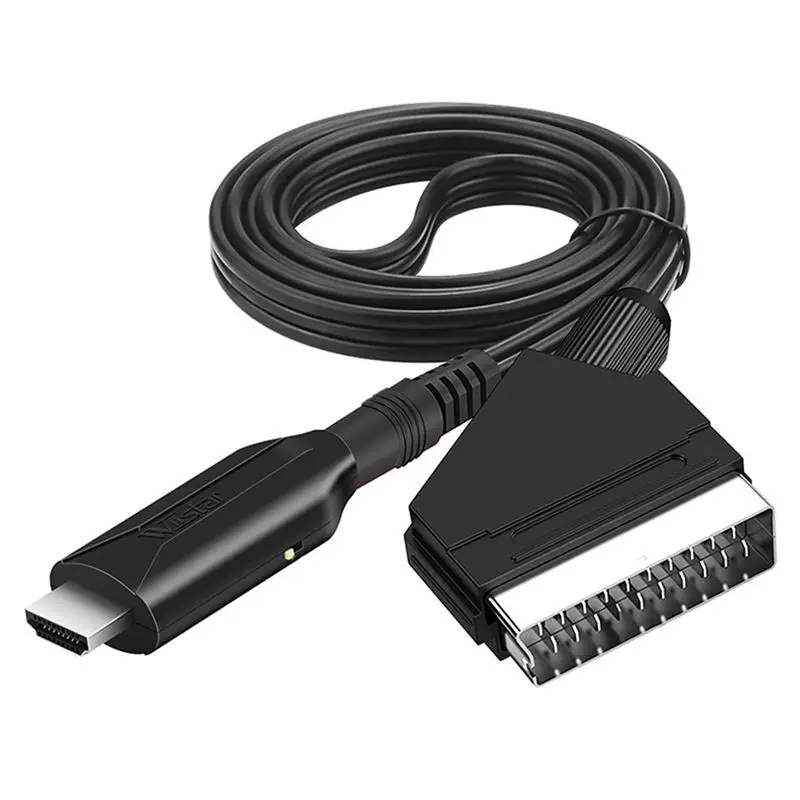 Кабель-конвертер WIISTAR Scart в HDMI, профессиональный видео- и аудиоадаптер для HD-телевизоров, DVD-плееров и игровых аксессуаров