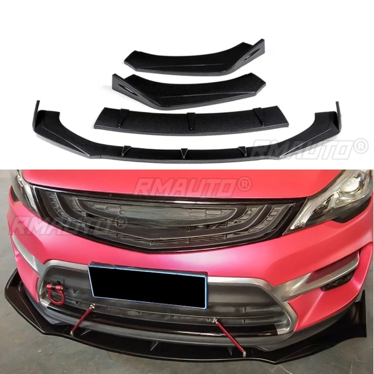 Car Front Bumper Lip Front Bumper Splitter Diffuser Bumper Guard Cover Protector Body Kit For Geely Emgrand GS Car Accessories