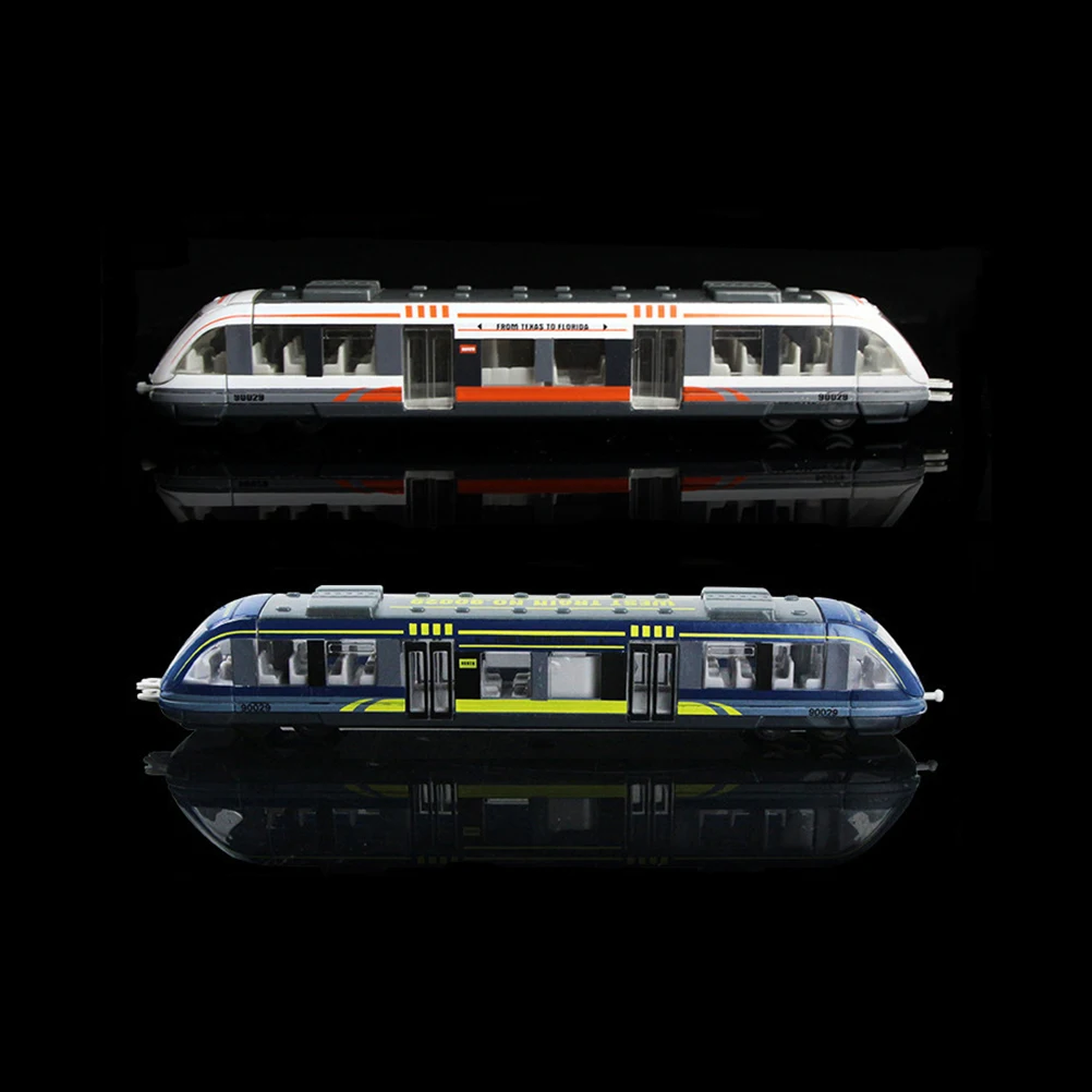 

2pcs Children'S Simulation Alloy Electric Train Gifts For Kids Classroom Educational Play Safe Material Locomotive
