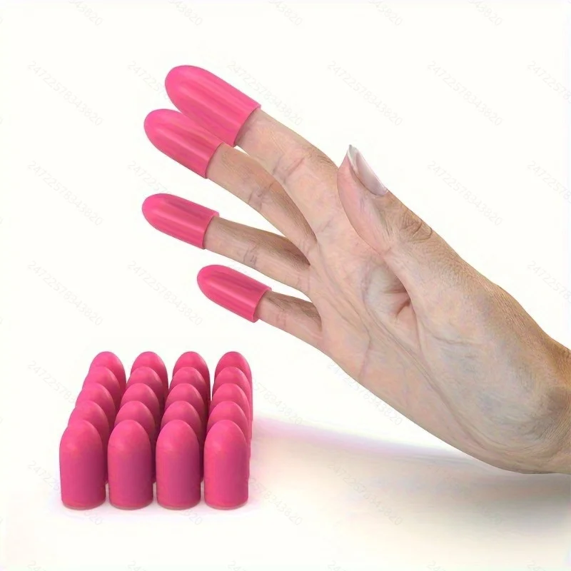 

10 pcs Silicone Finger Sleeves , Rose Red, Fade Resistant and Washable