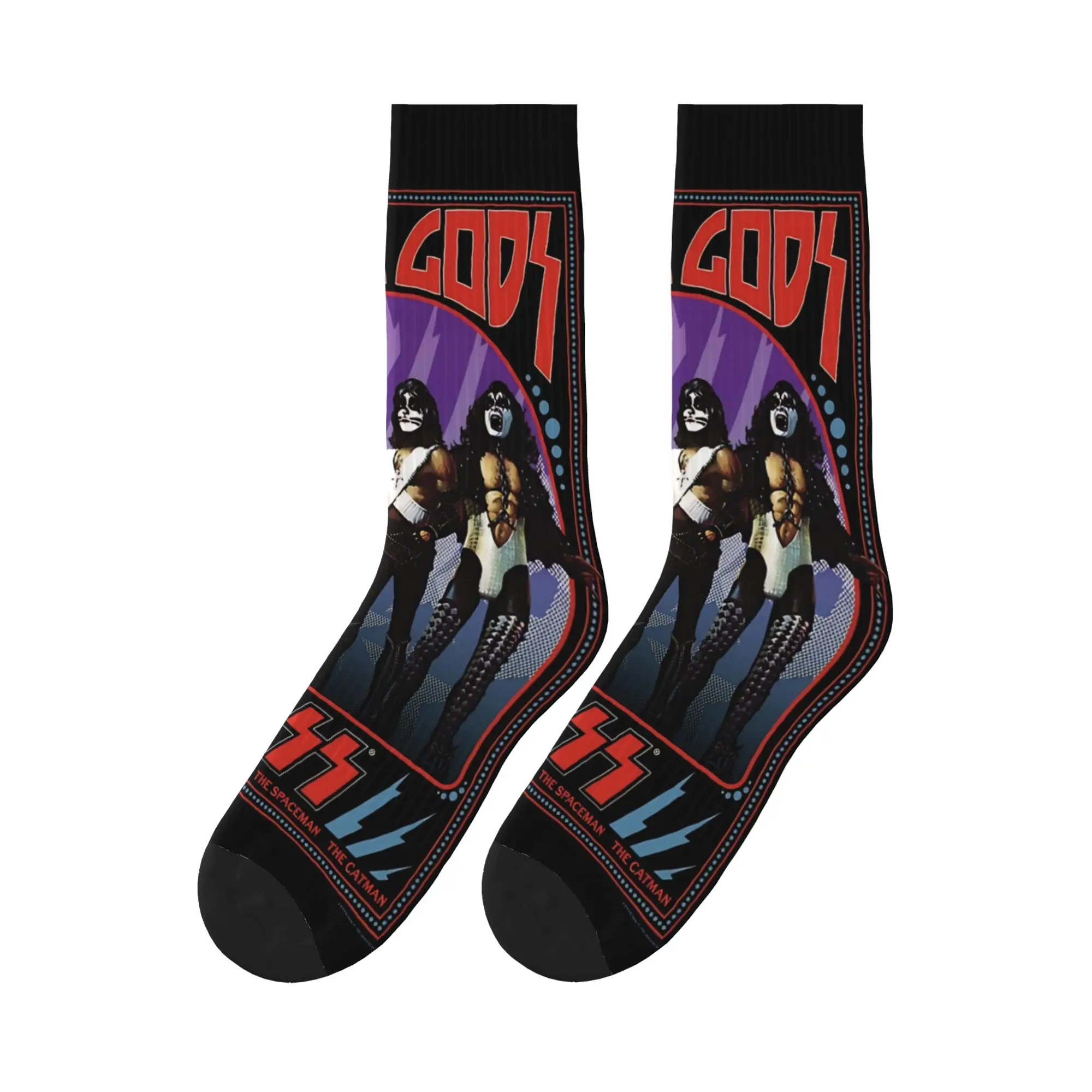 

Women Men Socks Kiss Metal Band Rock (4) Stockings Non Slip Soft Socks Spring Harajuku Printed Outdoor Sports Socks