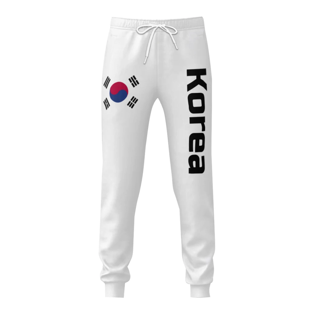 2025 South Korea Flag Mens Sweatpants with Pockets Joggers for Men Sports Casual Sweat Pants With Drawstring