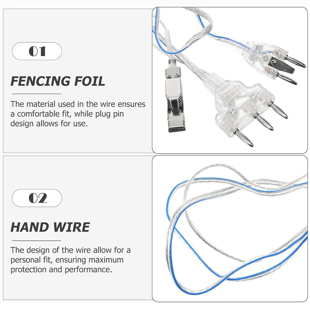 Fencing Body Cord Fencing Mask Cord Protective Fencing Sabre Cord Two-Pin/Three-Pin Plug Fencing Accessories