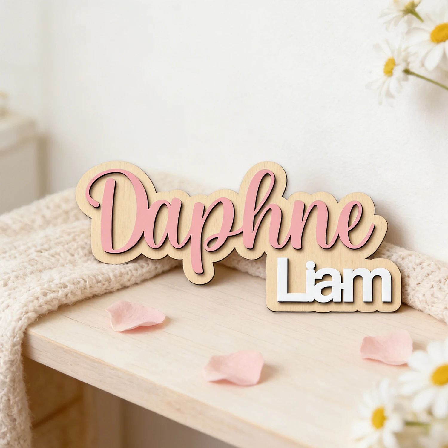1pc Wooden Family Name Tag for Children's Room,Customized Wooden Souvenir, Suitable for Room and Home Decoration,Customized Gift