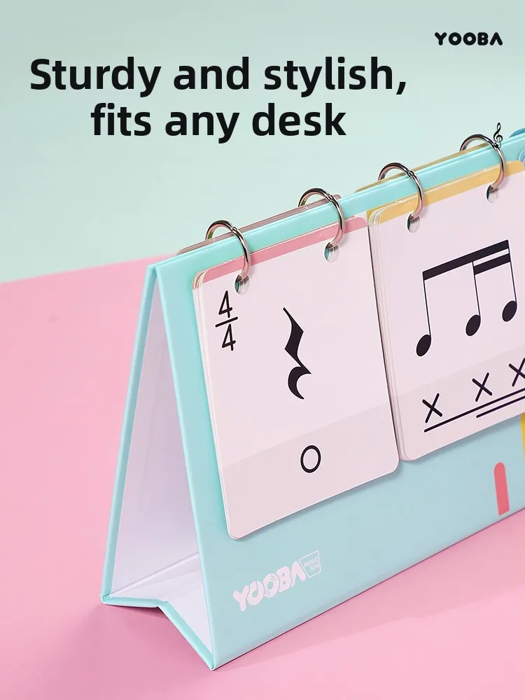 

YOOBA Rhythm Sight Reading Cards Piano Note Flasards Five-Line Stf Music Recognition Tool Practice Accories