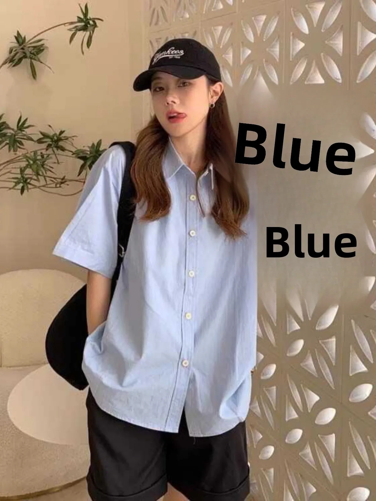 

Sweet ort Sve irt Japanese Sle Casual Slimming Candy Color Summer Top for Students Lazy Faion Versatile Loose Fit
