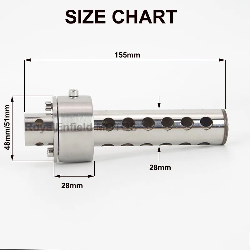 Universal 48MM/51MM Motorcycle Systems Motocross Adjustable Exhaust Pipe Muffler Silencer DB Killer Pipe Tip Racing