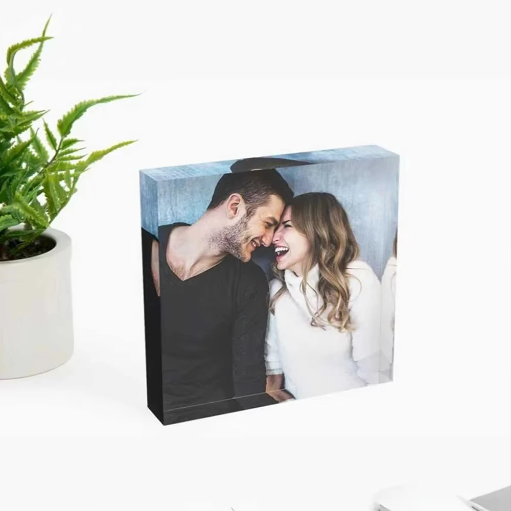 Cadeau personnalisé en acrylique avec photo pour la famille, maman, amis, anniversaire, mariage, Saint-Valentin