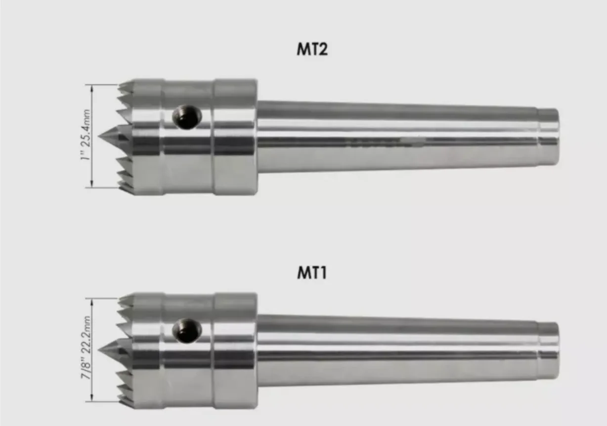 

1pc Wood Lathe Drive Center Turning Spur Mt1 Mt2 With Spring Loaded Point