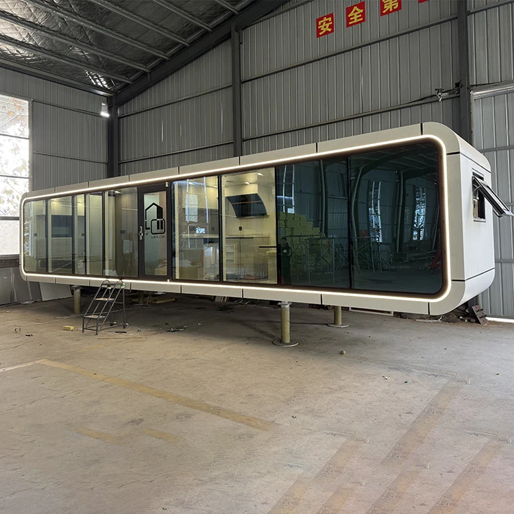 Dwupoziomowy trójkątny dom mobilny, kapsuła kosmiczna, trójkątny prefabrykowany dom kontenerowy